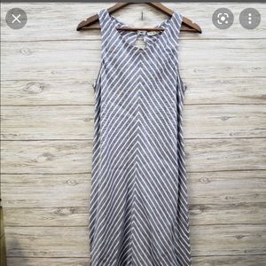 Artisan NY Long Dress - Blue and White Stripe